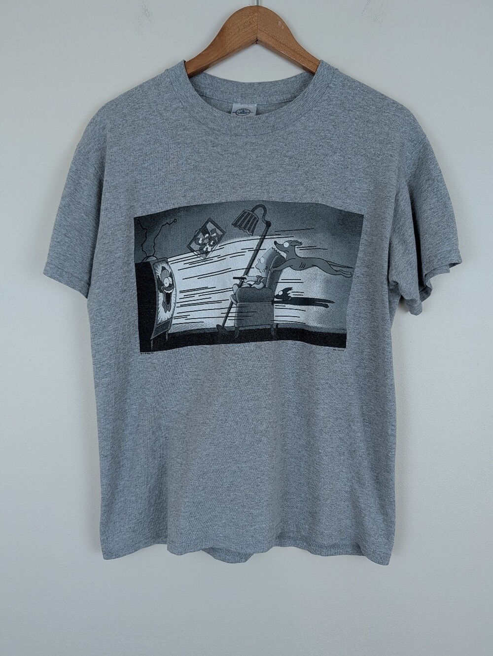 Vintage Simpsons Maxell Parody Graphic Print T-shirt